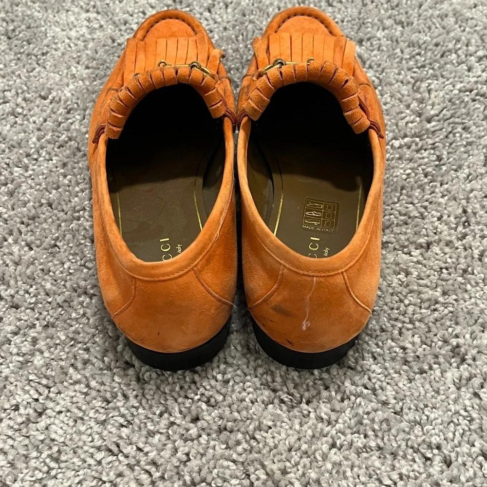Gucci Orange Suede Loafers for women - Picture 3 of 4